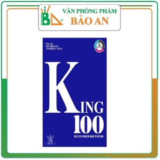 🔥🔥 Freeship Max🔥Giấy in King 100 A4 70gsm ( đóng 1 thùng 5 tập ),Văn phòng phẩm - Bảo An