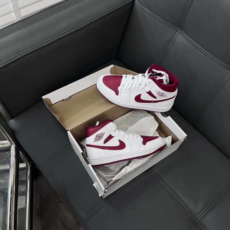 GIÀY JD1 MID UNIVERSITY RED WHITE TRẮNG ĐỎ LAI AU SC