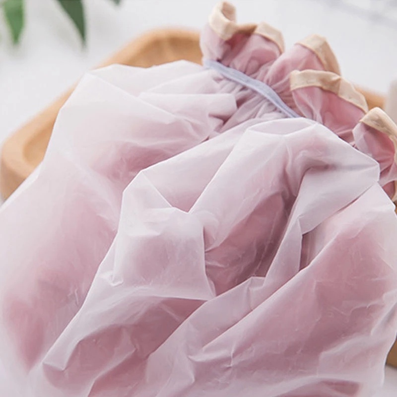 1 Mũ Tắm Trùm Đầu Hai Lớp Dày Dặn Co Giãn Chống Bụi Chống Nước Cho Nữ