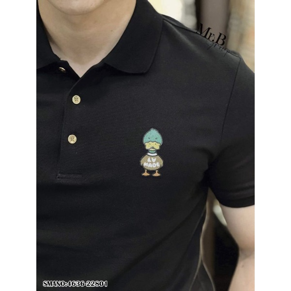 Áo polo thêu hình trend mới hàng chuẩn form, ảnh thật