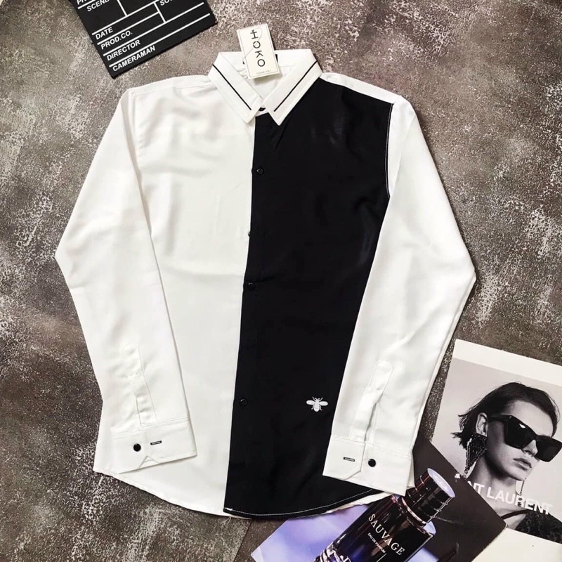 Áo Sơ Mi Nam PHỐI SỌC Tay Dài SMTD