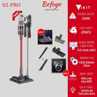 Thanh lý máy hút bụi cầm tay không dây lực hút mạnh robot vikit s5 pro - tặng giá đỡ máy - befoyo