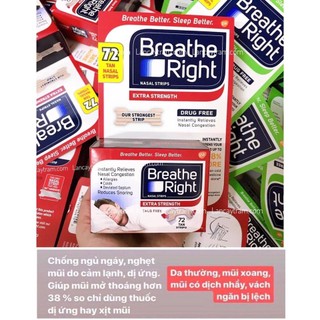 Miếng dán chống ngáy Breath Right 72 miếng