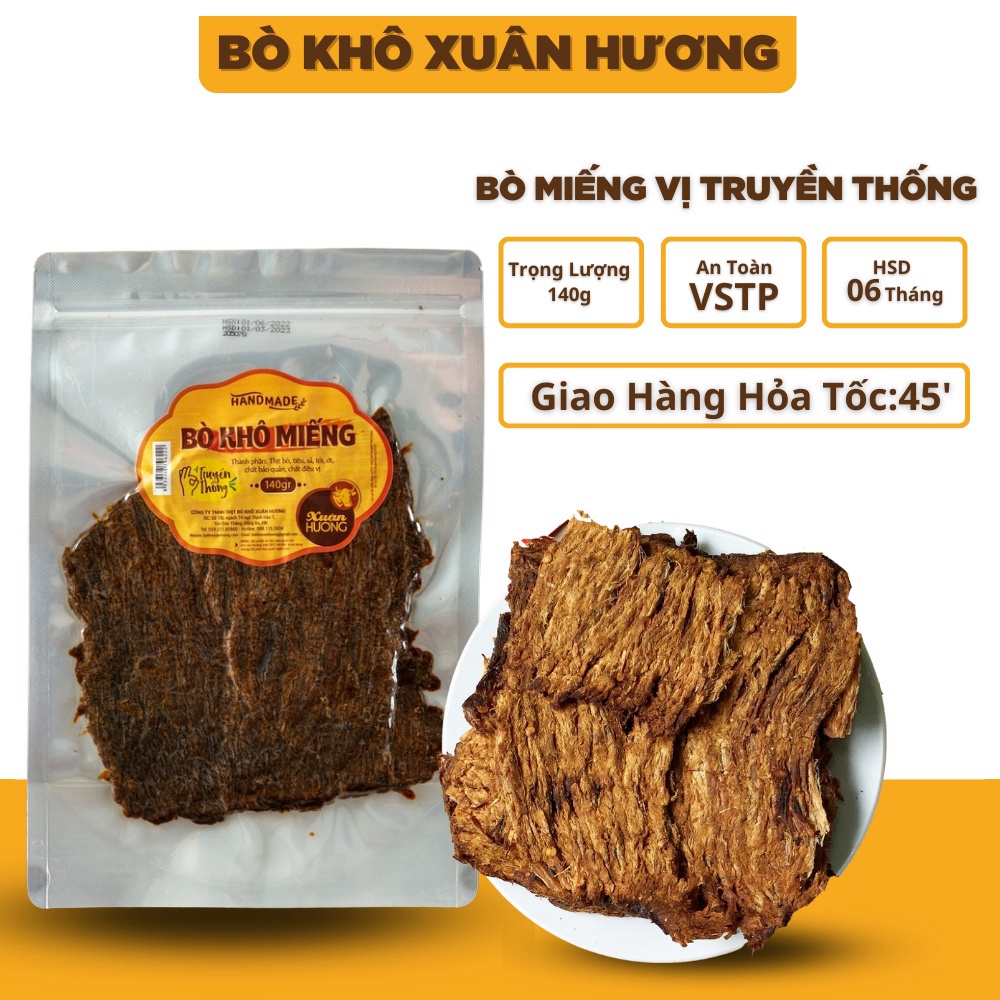 Bò Khô Miếng XUÂN HƯƠNG vị truyền thống thơm ngon 140g