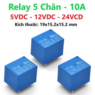 Relay rờ le rơle 5v,12v,24v 5 chân - 5v -10a 12v-10a loại tốt