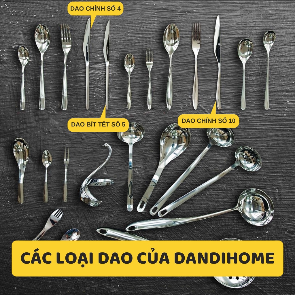 Bộ 6 dao ăn bít tết inox DandiHome 2020 cao cấp, sang trọng, tinh tế