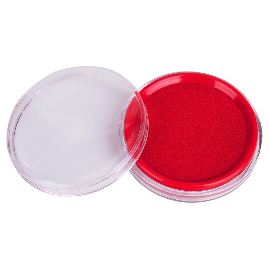 Hộp mực dấu tròn Deli 9863 / Hộp lấy dấu vân tay kích thước 84x84x25mm