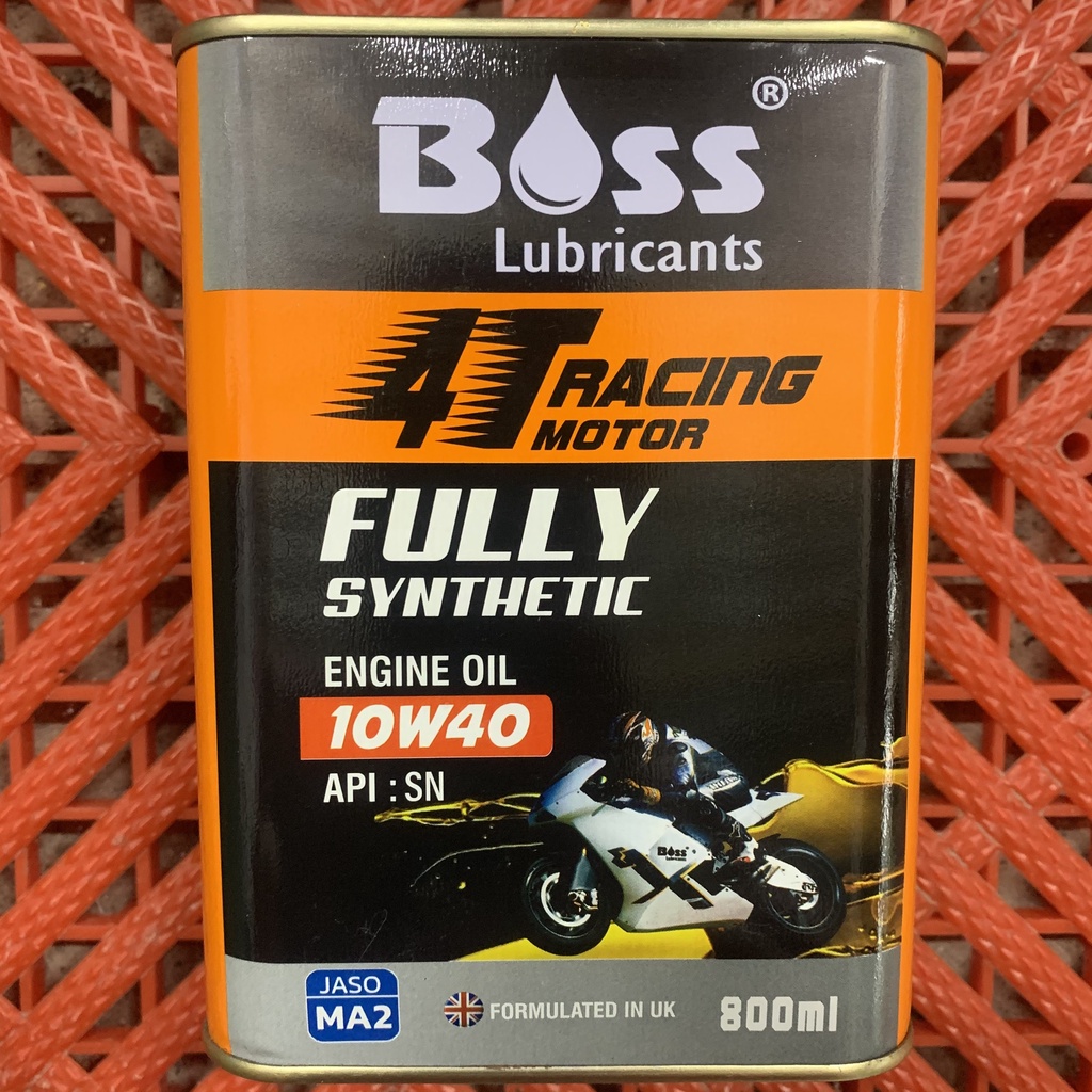 Nhớt TỔNG HỢP XE SỐ XE CÔN TAY BOSS RACING 4T 10W40 Fully Synthetic 800ml