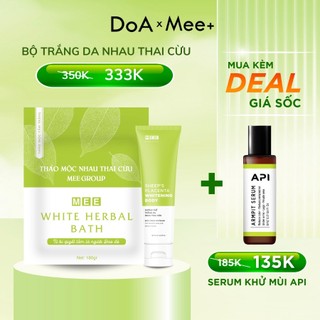 Bộ trắng da nhau thai cừu MEE NATURAL - Tắm trắng body kết hợp dưỡng thể nhau thai cừu dưỡng da trắng hồng, mềm mại