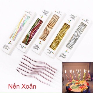Nến xoắn cắm bánh kem