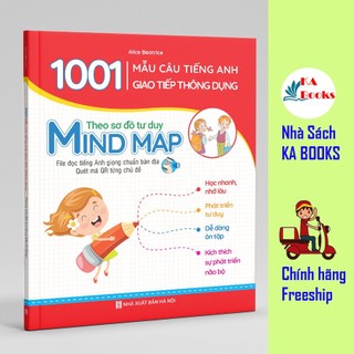 Sách - 1001 Mẫu Câu Tiếng Anh Giao Tiếp Thông Dụng - Theo Sơ Đồ Tư Duy Min Map (Dành Cho Trẻ Em) - Có File Đọc Kèm