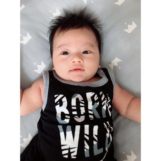 Áo thun bé trai - đen born wild