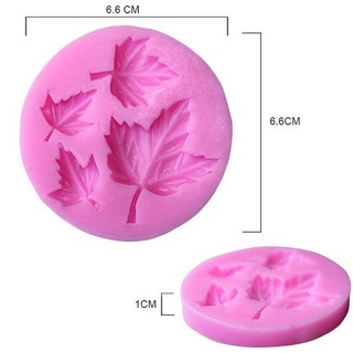 Khuôn silicon 4D 4 chiếc lá thu