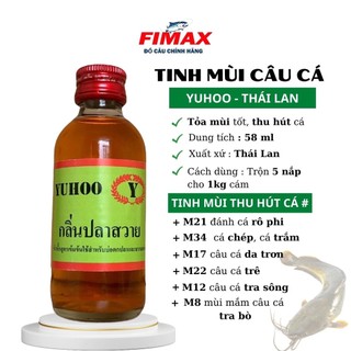 Tinh mùi câu cá tra siêu nhạy chai 60ml dòng yuhoo, làm mồi thính dụ cá da trơn cá lăng cá ngát hồ dịch vụ sông hồ tư nh
