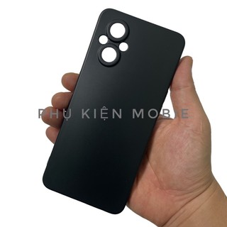 Ốp lưng silicon đen nhám cho điện thoại Oppo Reno 8z 5G không bám vân tay, khoét riêng từng mắt camera.