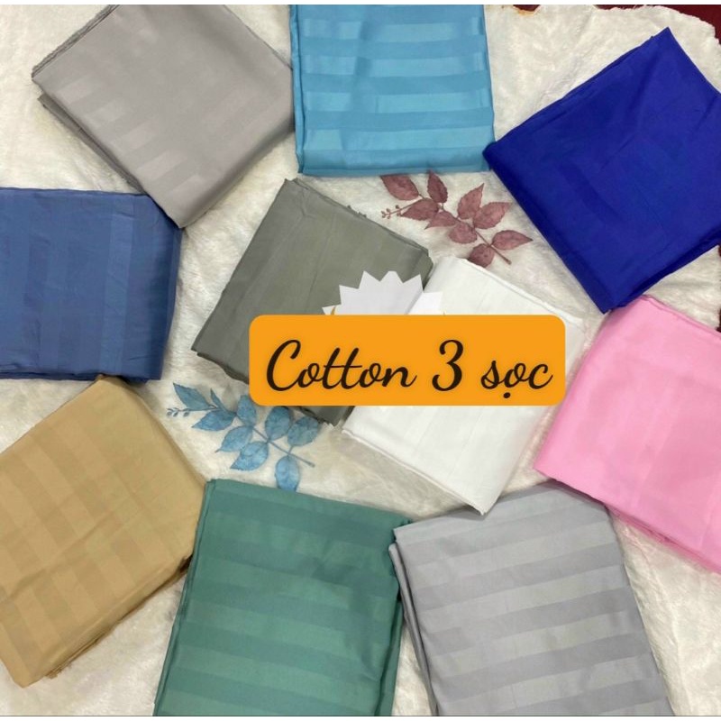 Vải cotton sọc 3F. chuyên dùng may chăn drap áo gối. khổ 2m5