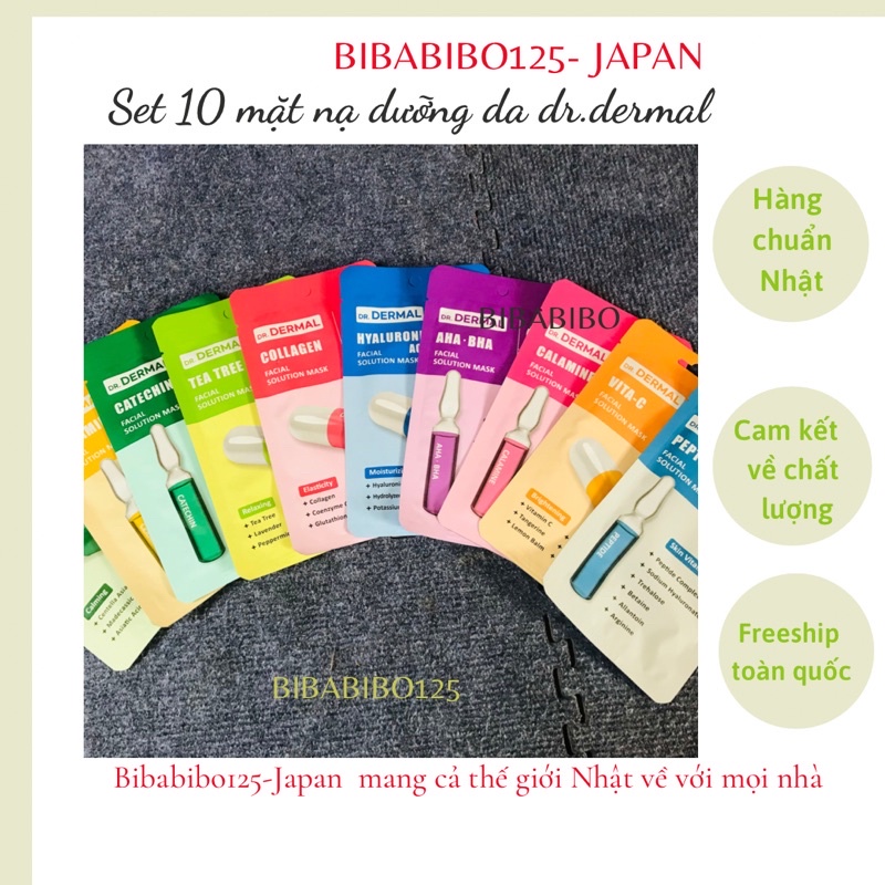 mặt nạ dr.dermal combo 10 miếng