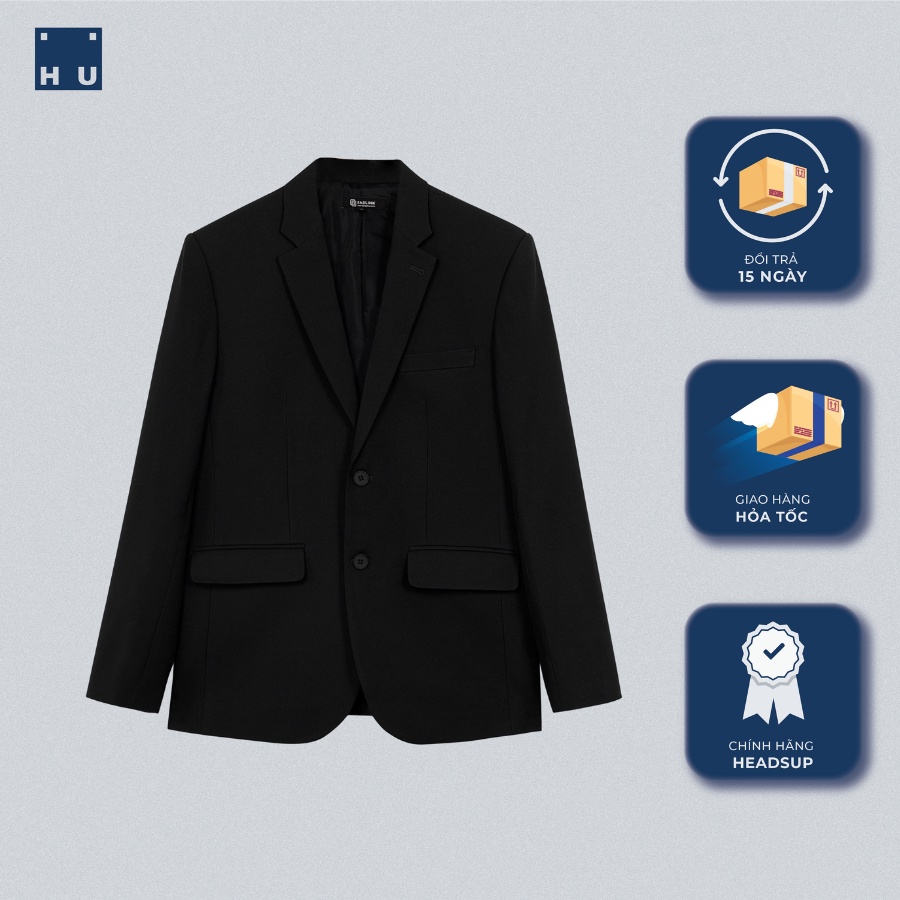 Áo Vest nam 2 nút dòng basic - Đen