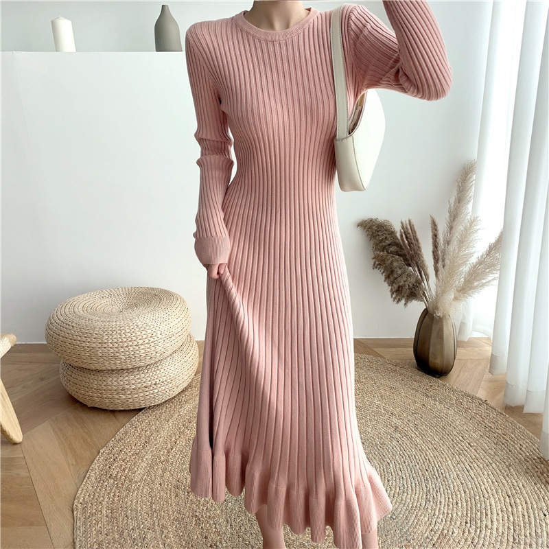 Váy đầm len dáng dài đẹp kiểu váy đuôi cá, hàng quảng châu loại 1