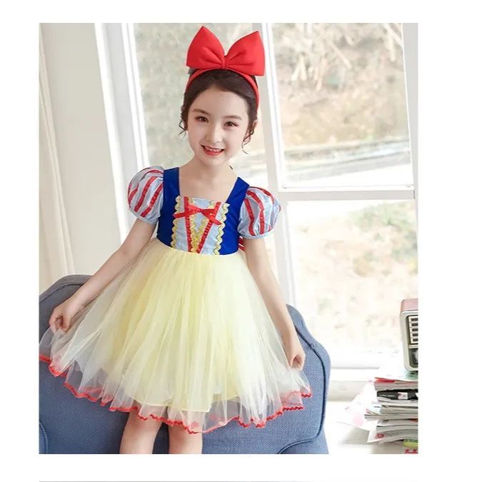 Đầm Công Chúa Bạch Tuyết Thiết Kế Mới Xinh Xắn Thời Trang Mùa Hè Dành Cho Bé Gái