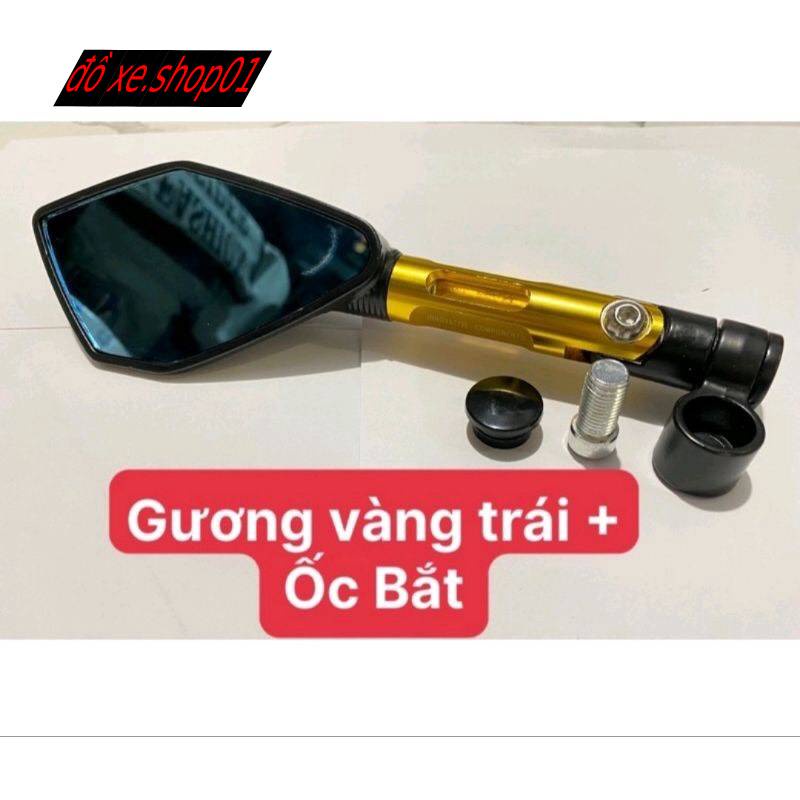 [GIÁ 1 ĐÔI] Gương xe máy Gương 5 cạnh thời trang xoay 360 độ đủ màu lắp cho mọi loại xe- G5C