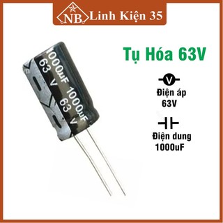 Tụ hóa phân cực 63V giá trị 1000uF