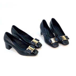 Giầy Cao Gót Nữ Da Thật Gót Trụ Cao 4cm