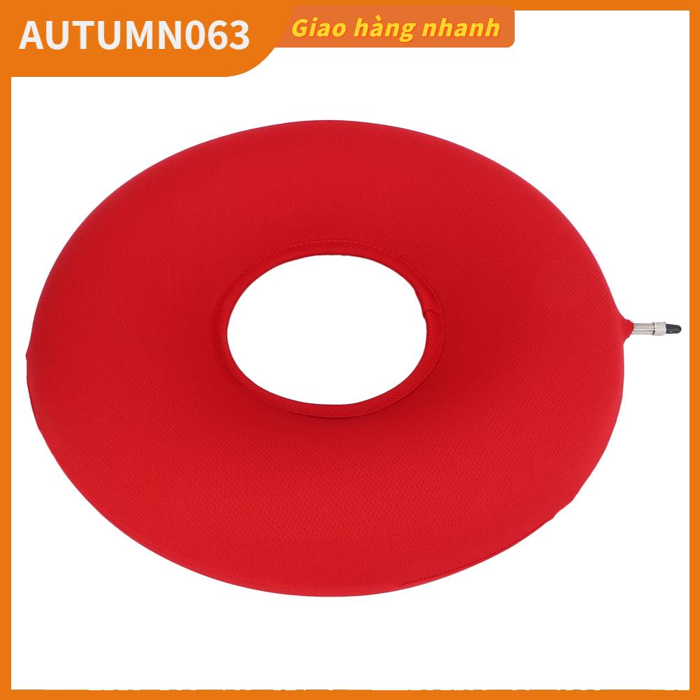 Autumn063 Donut Pillow Bơm hơi Giảm đau Xương cụt Trĩ Cao su Đệm Đỏ