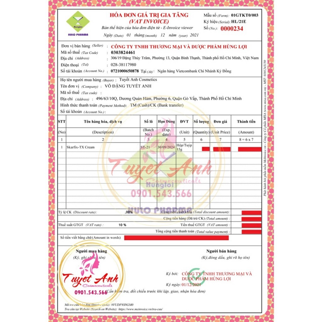 Skarfix TX Cream - Kem dưỡng da mờ thâm nám, tàn nhang