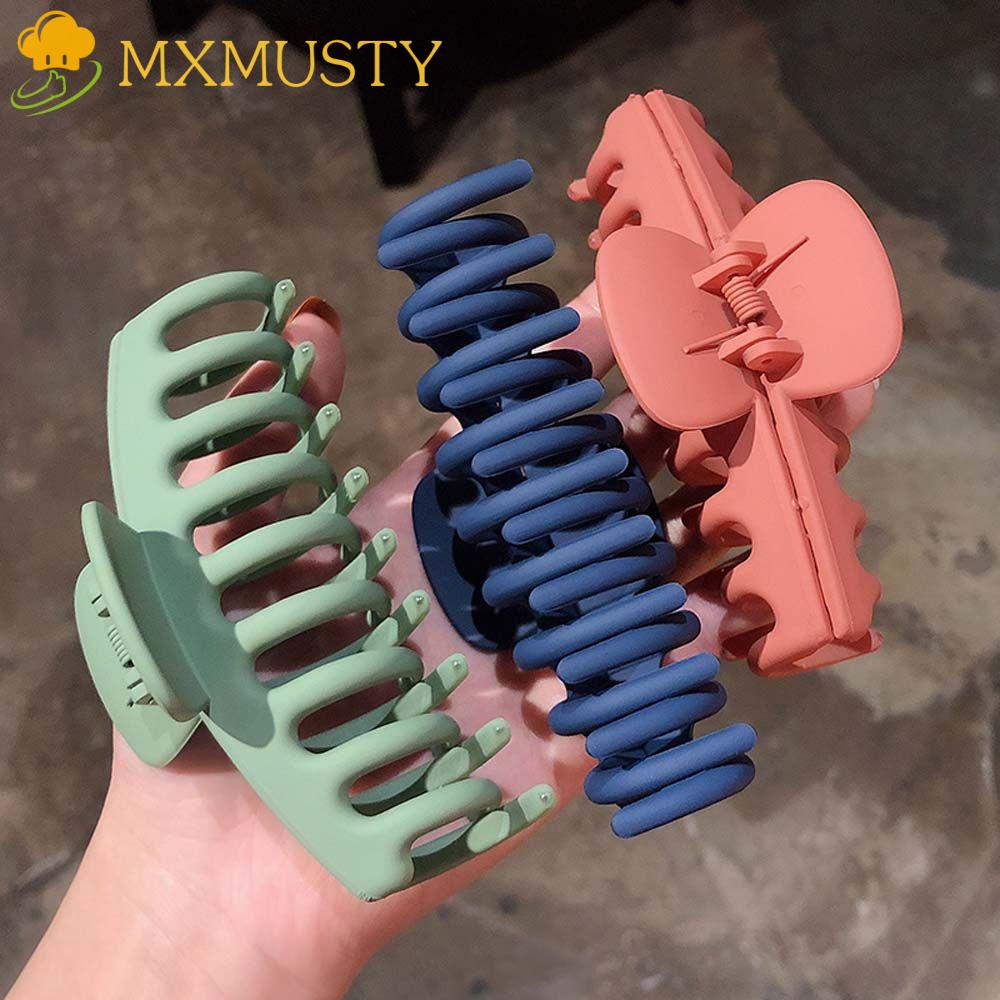 Kẹp Tóc Nhựa Cỡ Lớn Màu Trơn Cho Nữ