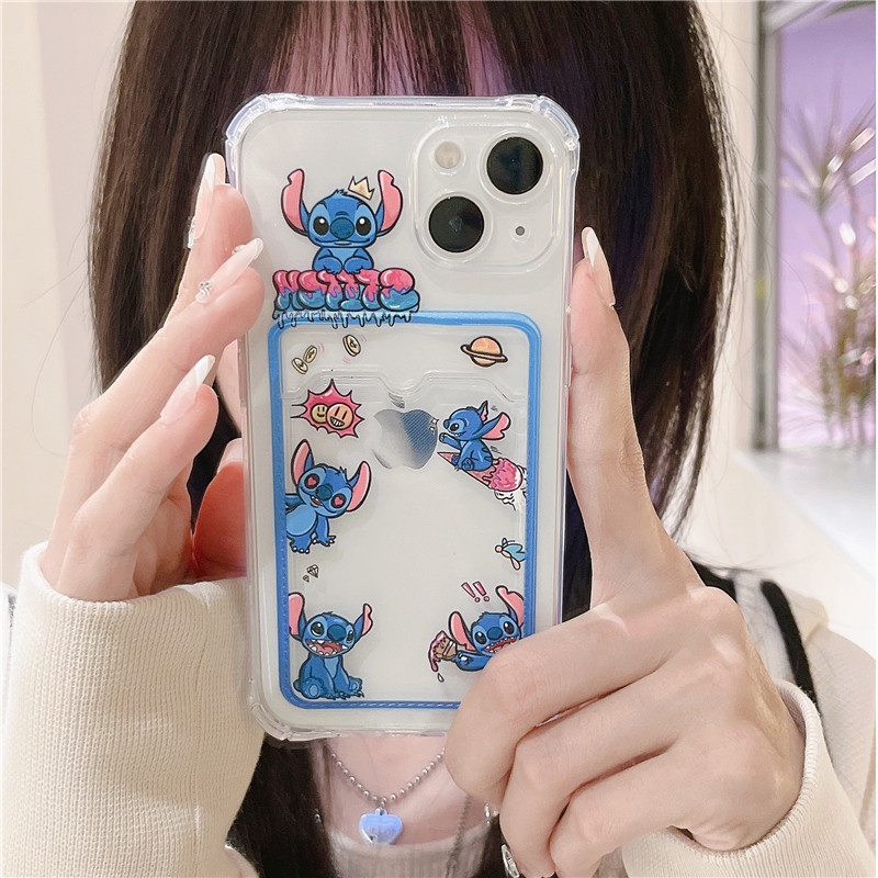 DISNEY Ốp Điện Thoại tpu Dẻo Họa Tiết Hoạt Hình Stitch Dễ Thương Cho iPhone 14 13 12 11 Pro Max XS XR X 7plus 8plus
