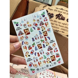Hình dán noel siêu kute nails