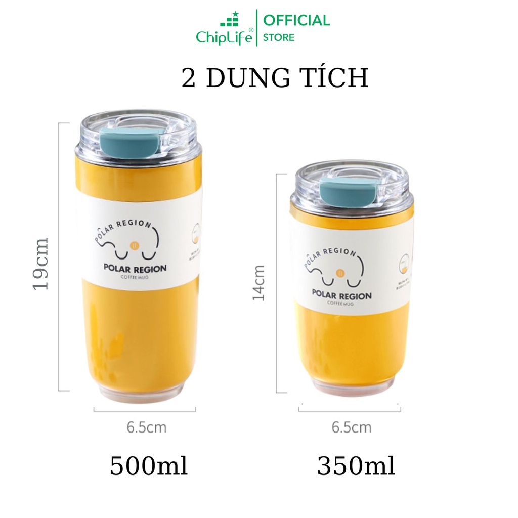 Ly giữ nhiệt CHIPLIFE LGN075 khắc tên dung tích 500ml - 4 màu