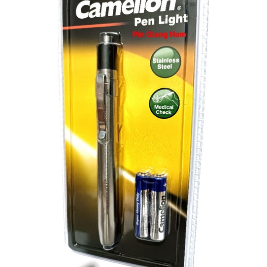 Đèn pin bút Camelion soi tai mũi họng kèm 2 pin AAA