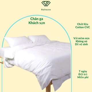 Aó chăn có khóa kéo cho khách sạn vải cotton cvc trắng trơn cao cấp đủ kích thước m6/m8/2m2/2m4