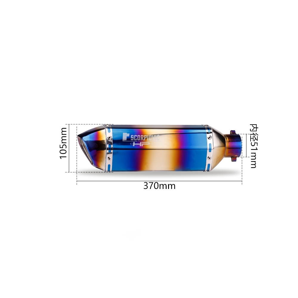 Ống Pô Giảm Thanh Cho Xe Mô Tô 38-51mm