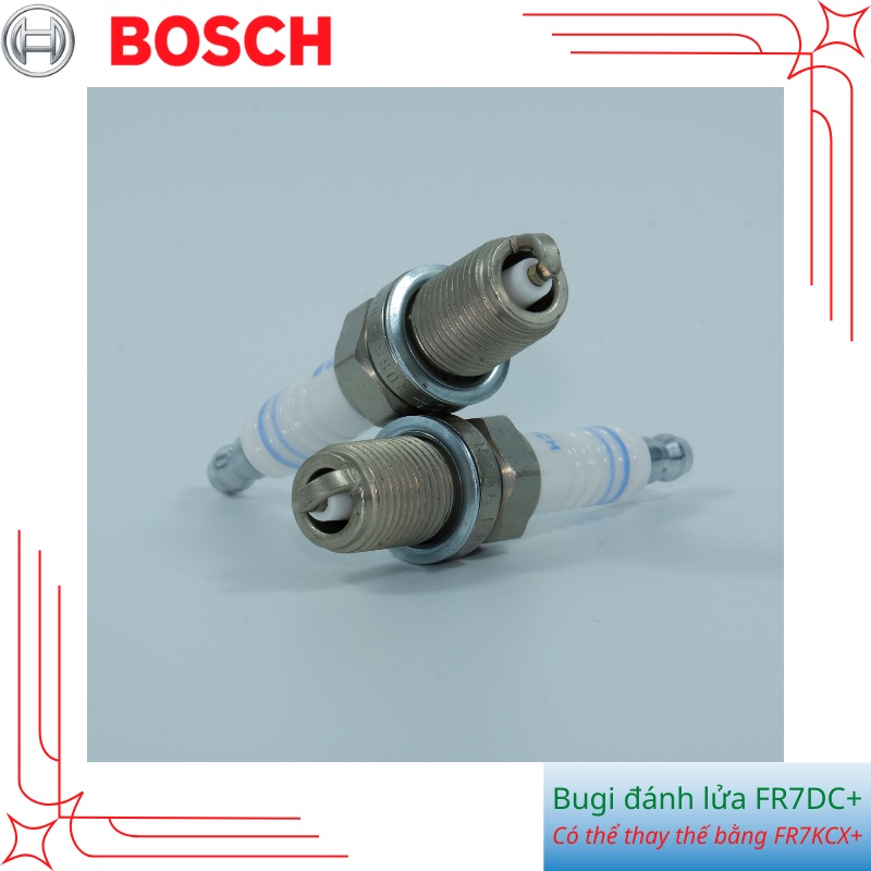 Bugi đánh lửa BOSCH FR7DC+ Bugi chân ngắn, đường kính ren 14mm, Made in RUSSIA, có thể thay thế bằng FR7KCX+ | HIBUAUTO