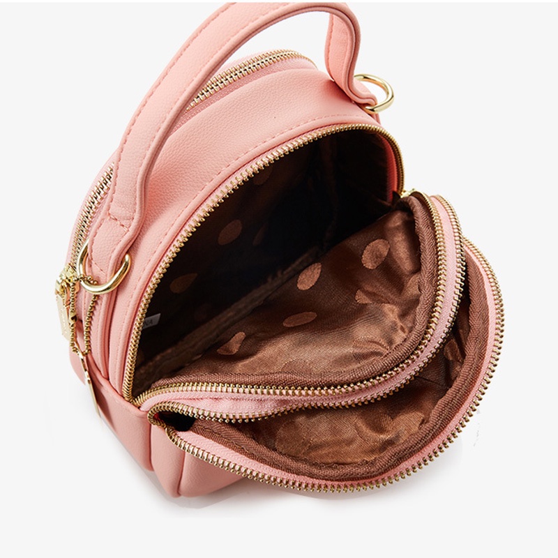 IELGY Ba Lô Nhỏ Màu Trơn Sức Chứa Lớn Phong Cách Hàn Quốc Cho Nữ