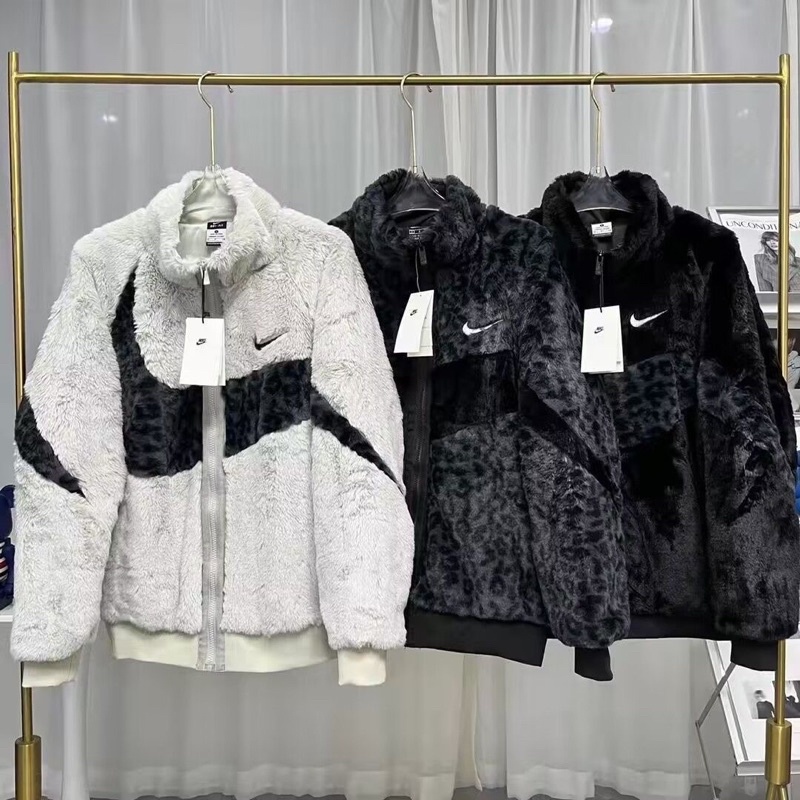 (ORDER) NIKE FUR JACKET - Áo Khoác Lông Big Logo Unisex
