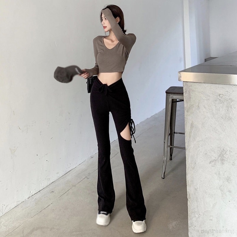 Quần Yếm Ống Loe Màu Sắc Xinh Xắn Cho Nữ