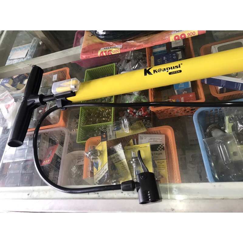 Bơm tay xe đạp, xe máy Kapusi có đồng hồ bơm nhanh,nhẹ tay