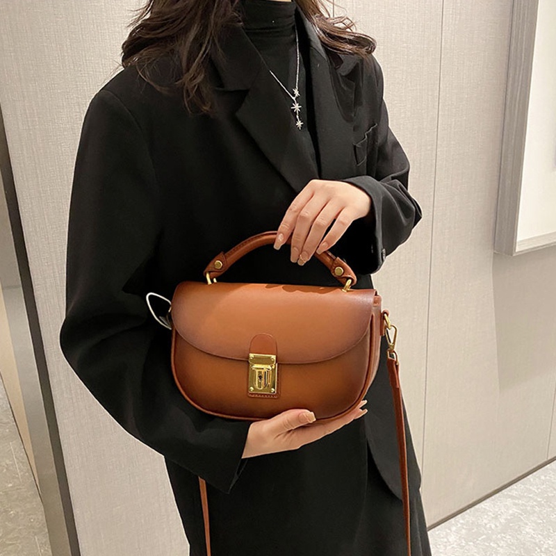 IELGY Túi Đeo Chéo Có Khóa Phong Cách retro Thời Trang Cho Nữ