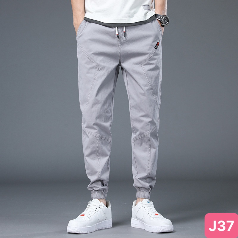 Quần jogger nam túi hộp bo chân màu xám đậm không rách chất kaki cao cấp co dãn 4 chiều baggy thể thao nam YUMY 11 mới