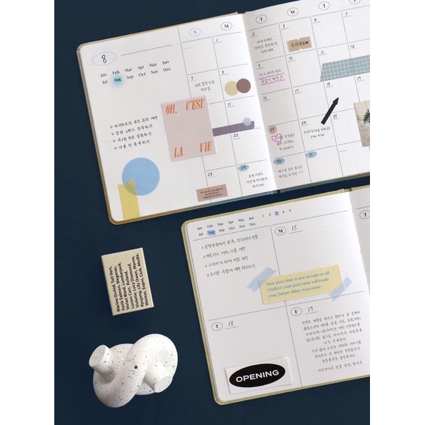 Sổ Planner ICONIC Turn the page diary vuông 6 tháng - lập kế hoạch theo tuần/ tháng