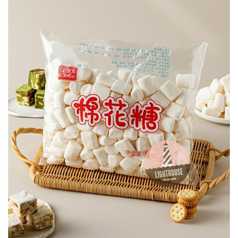 Kẹo marshmallow trắng Erko 500g - Hạt Nhỏ