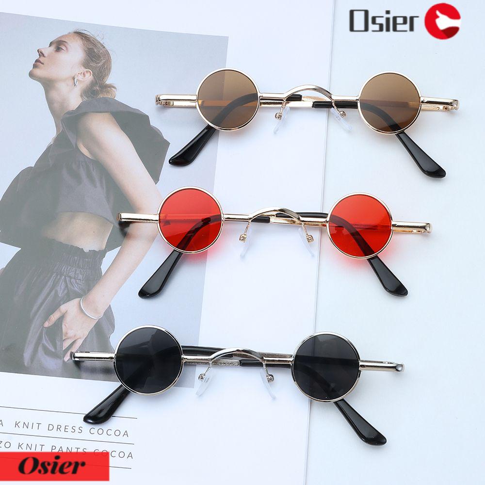 1 Kính Mát Gọng Tròn Nhỏ Bằng Kim Loại Màu Sắc Ngọt Ngào Thời Trang Cho Nam Và Nữ