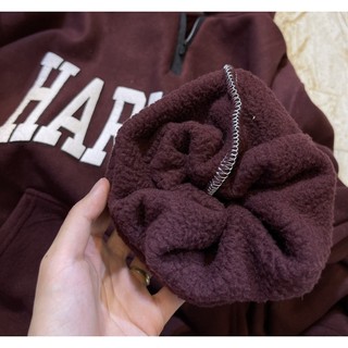 ÁO NỈ SWEATER ĐỎ ĐÔ CỔ ZIP POLO