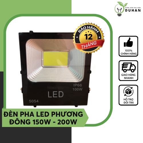 Đèn pha led ngoài trời Rạng Đông 150-200w công suất lớn chiếu sáng rộng ánh sáng vàng/ trắng - Duhan shop