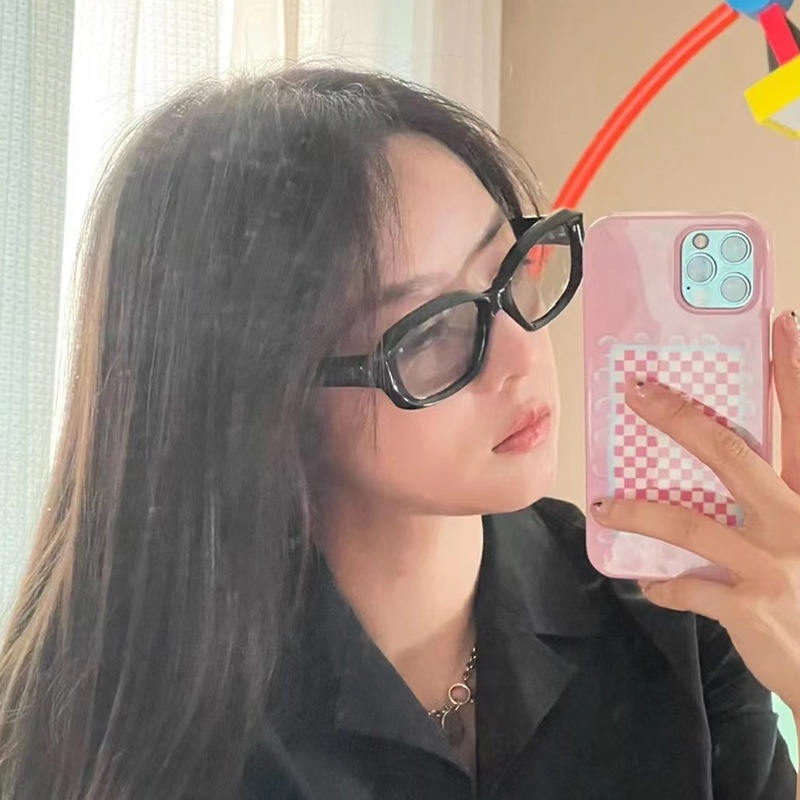 Kính Mát Gọng Vuông Nhỏ Chống Tia Uv400 Phong Cách Hip Hop Thời Trang Cho Nữ Y2K
