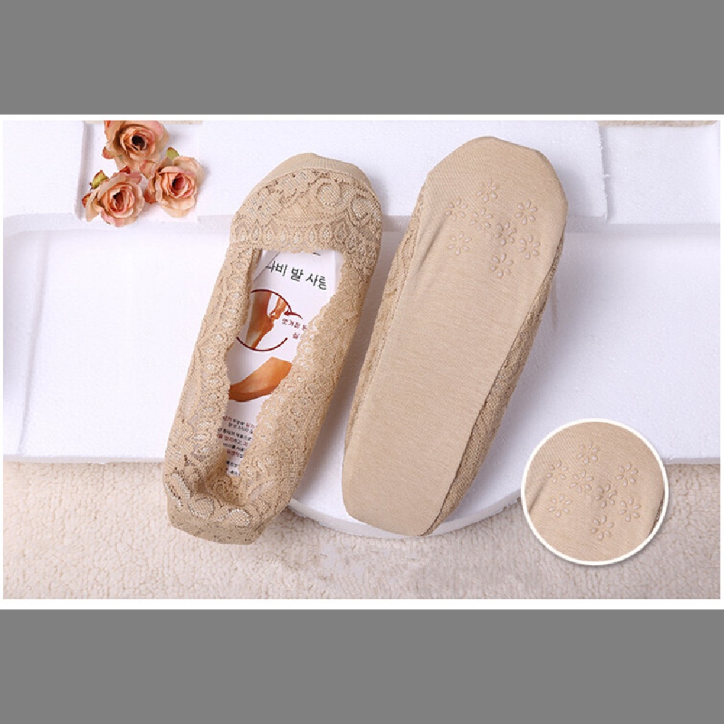 Đôi Vớ Thuyền Chất Liệu Cotton Phối Ren Thời Trang Dành Cho Nữ Mới